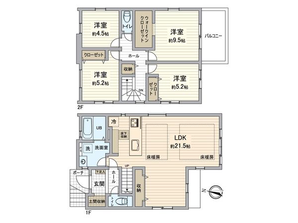 金沢区六浦東3丁目 新築戸建 間取図(平面図) 金沢区六浦東3丁目 新築戸建 間取図(平面図)