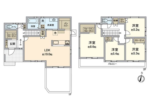 金沢区六浦東3丁目 新築戸建 間取図(平面図) 間取図(平面図)