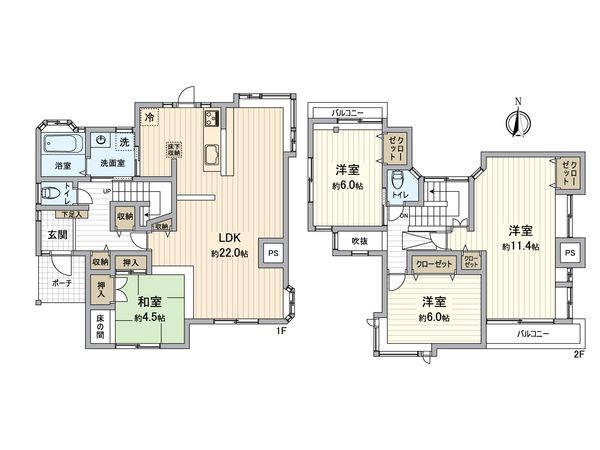 金沢区六浦5丁目 戸建 間取図(平面図)