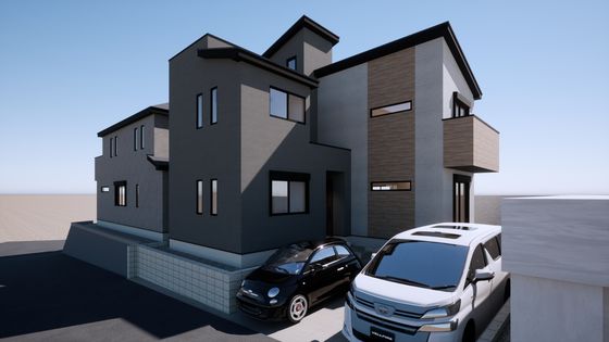 金沢区富岡西1丁目 新築戸建 B棟 外観パース図