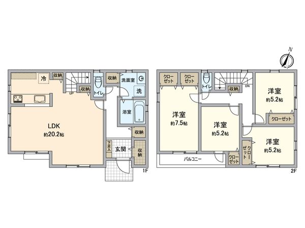 磯子区杉田8丁目 新築戸建 間取図(平面図)