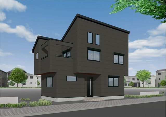 金沢区富岡西1丁目新築戸建 A号棟 外観パース図