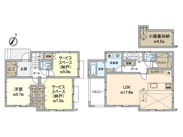 金沢区富岡西1丁目新築戸建 B号棟 間取図(平面図)