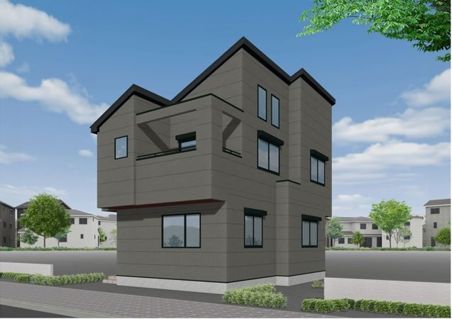 金沢区富岡西1丁目新築戸建 B号棟 外観パース図