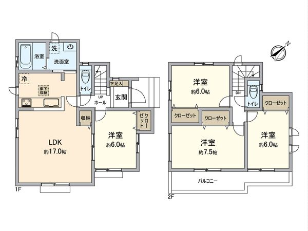 磯子区杉田8丁目新築戸建 B号棟 間取図(平面図)