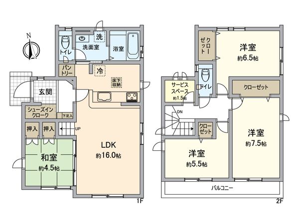 金沢区野島町(新築1号棟) 間取図(平面図) 金沢区野島町(新築1号棟) 間取図(平面図)