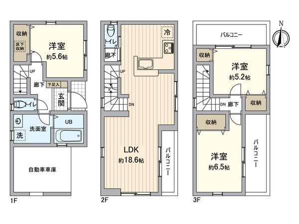 金沢区釜利谷東1丁目(新築1号棟) 間取図(平面図)
