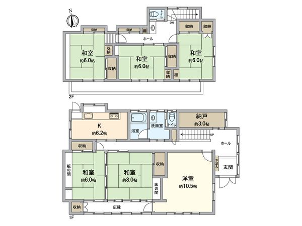 金沢区富岡西2丁目(戸建) 間取図(平面図) 金沢区富岡西2丁目(戸建) 間取図(平面図)