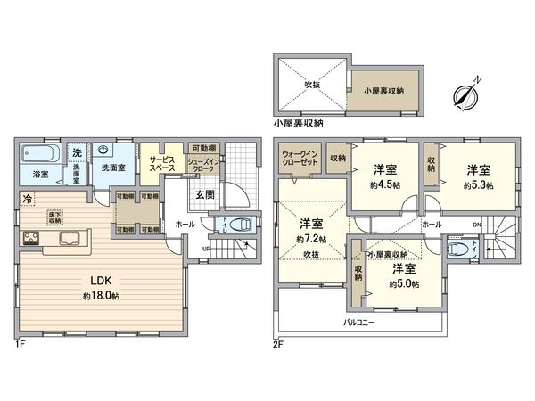 金沢区富岡西4丁目(新築) 間取図(平面図) 金沢区富岡西4丁目(新築) 間取図(平面図)