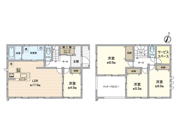 金沢区能見台1丁目(新築) 間取図(平面図) 金沢区能見台1丁目(新築) 間取図(平面図)