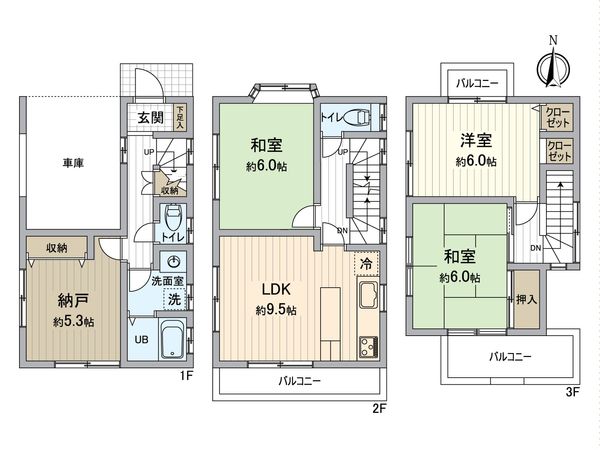 金沢区洲崎町(戸建) 間取図(平面図) 金沢区洲崎町(戸建) 間取図(平面図)