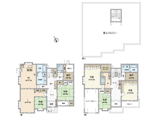 金沢区西柴3丁目 戸建 間取図(平面図) 金沢区西柴3丁目 戸建 間取図(平面図)