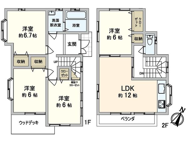 三浦市三崎町小網代 戸建 間取図(平面図) 間取図(平面図)