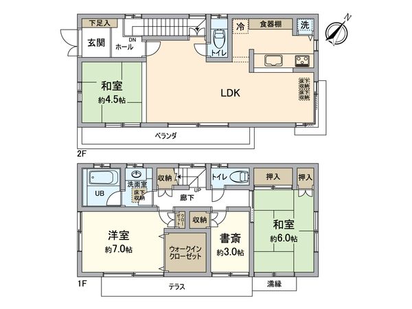 金沢区長浜1丁目(戸建) 間取図(平面図) 金沢区長浜1丁目(戸建) 間取図(平面図)
