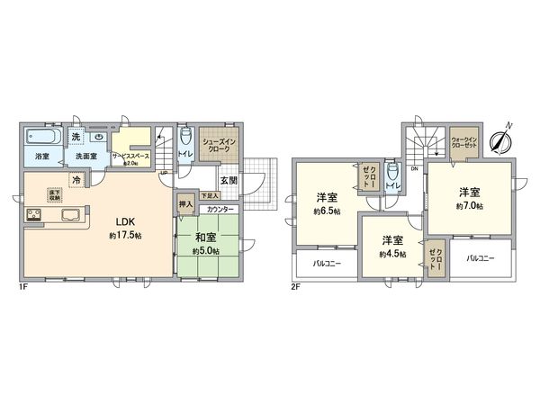 金沢区富岡西4丁目 新築戸建 間取図(平面図) 金沢区富岡西4丁目 新築戸建 間取図(平面図)