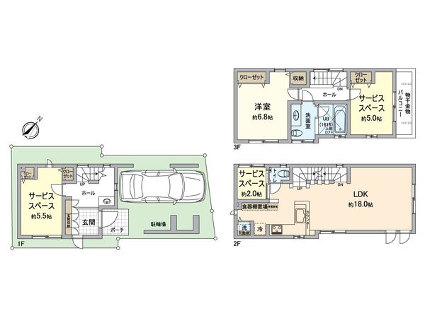 金沢区寺前1丁目(戸建) 間取図(平面図) 金沢区寺前1丁目(戸建) 間取図(平面図)