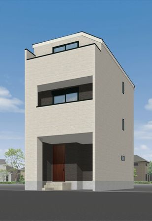 平潟町新築戸建 C号棟 外観パース図 平潟町新築戸建 C号棟 外観パース図