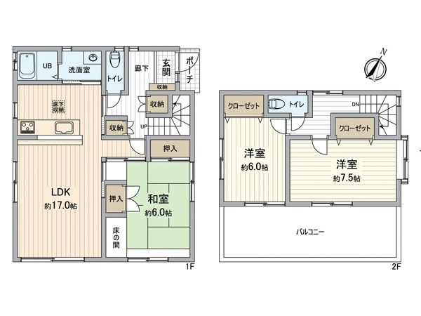 金沢区六浦5丁目 戸建 間取図(平面図) 間取図(平面図)