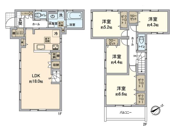 追浜本町1丁目新築戸建 6号棟 間取図(平面図)