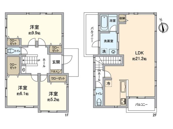 湘南鷹取1丁目 新築戸建 間取図(平面図) 湘南鷹取1丁目 新築戸建 間取図(平面図)