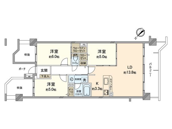 ポレスター金沢八景 間取図(平面図) 間取図(平面図)