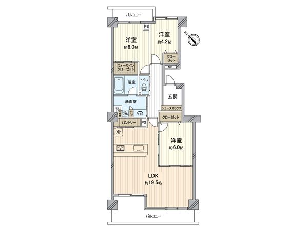 エステ・シティ湘南六浦 参番館 間取図(平面図) 間取図(平面図)