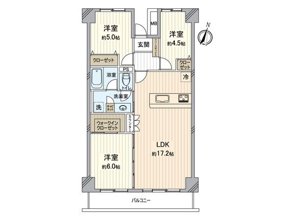 サンビーチ追浜ハイツ 間取図(平面図) 間取図(平面図)
