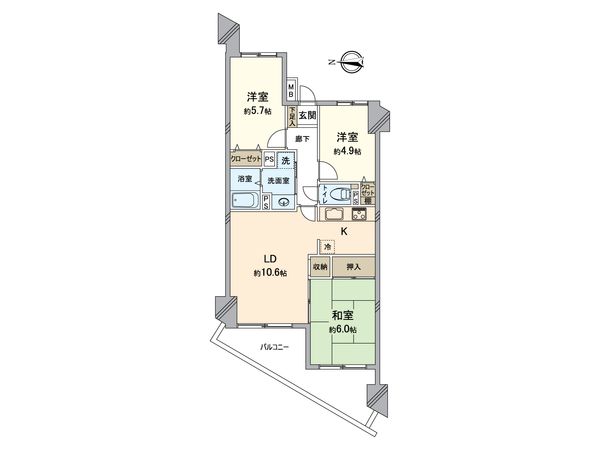 メゾン横浜能見台Ⅱ 間取図(平面図) 間取図(平面図)