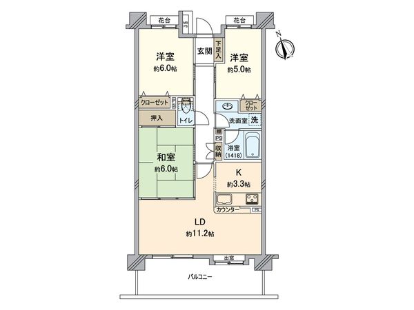 クリオ金沢八景ベイサイドマリーナ 間取図(平面図) クリオ金沢八景ベイサイドマリーナ 間取図(平面図)