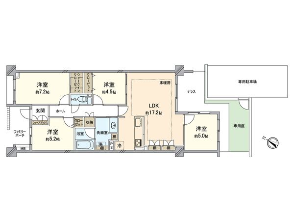 パークホームズ横浜能見台フィールズコート 間取図(平面図) パークホームズ横浜能見台フィールズコート 間取図(平面図)
