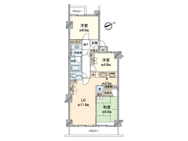 湘南鷹取ミセスカーム 間取図(平面図) 湘南鷹取ミセスカーム 間取図(平面図)