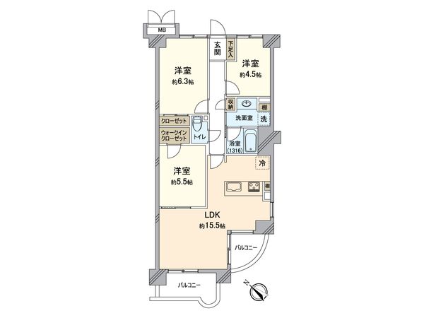アークビュー金沢八景 間取図(平面図) 間取図(平面図)