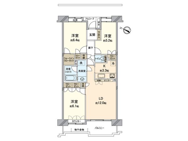 グレーシアパーク彩の丘 間取図(平面図) グレーシアパーク彩の丘 間取図(平面図)