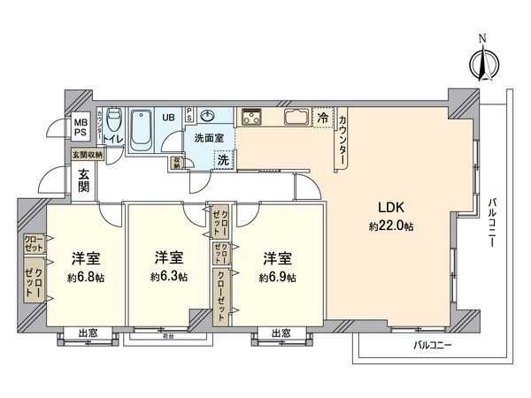 ライオンズヒルズ金沢八景 間取図(平面図) 間取図(平面図)
