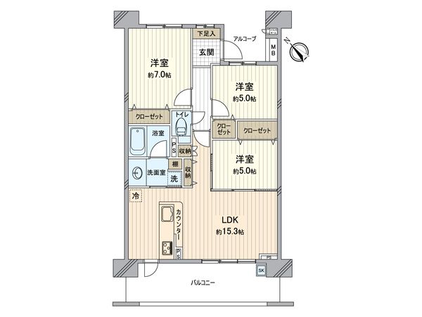シティ能見台つどいの街 十番館 間取図(平面図) シティ能見台つどいの街 十番館 間取図(平面図)