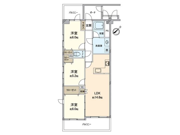マイキャッスル・ラルジュ金沢文庫 間取図(平面図) 間取図(平面図)