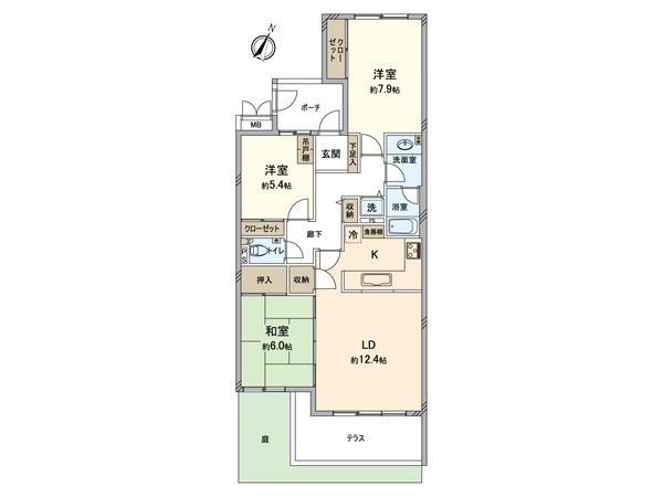 ウッドパーク金沢文庫 3号棟 間取図(平面図)