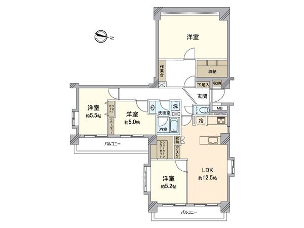 ベルシャトウ能見台 間取図(平面図)