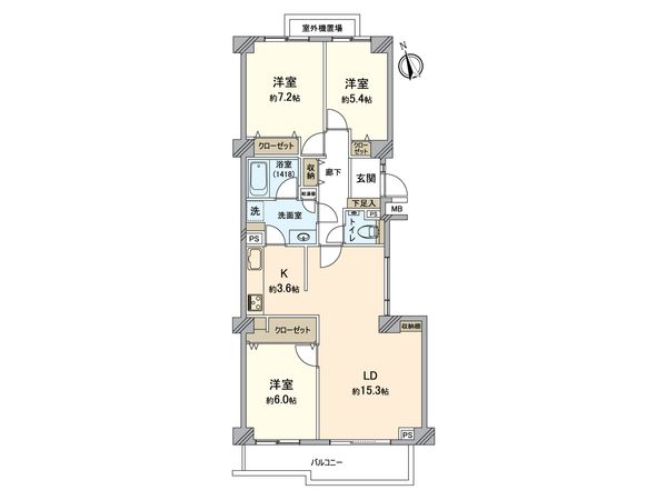 コモア六浦 5番館 間取図(平面図) 間取図(平面図)