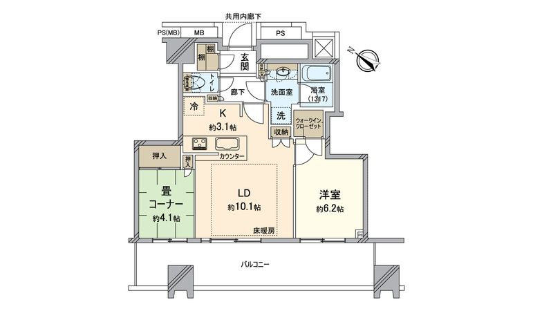 ザ・タワー横須賀中央 間取図(平面図)