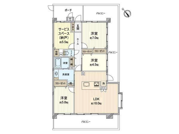 日神パレステージ光陽台 間取図(平面図) 間取図(平面図)
