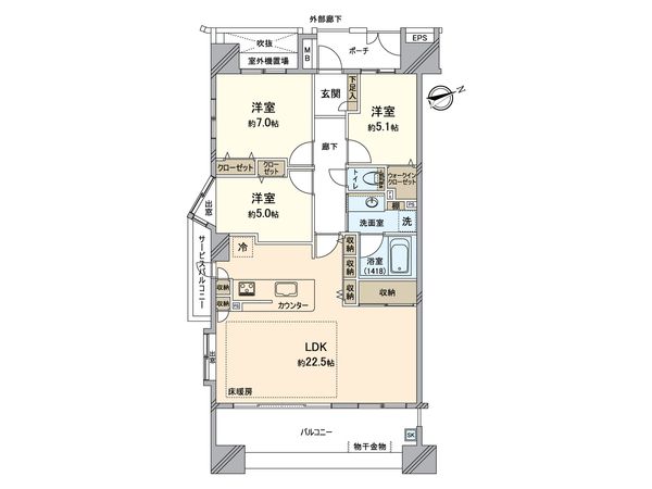 ゲートスクエアザ・タワーハウス 間取図(平面図) 間取図(平面図)