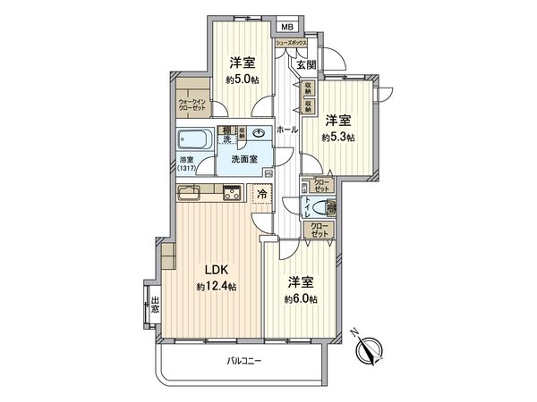 ニューウェルテラス金沢八景 A棟 間取図(平面図) 間取図(平面図)