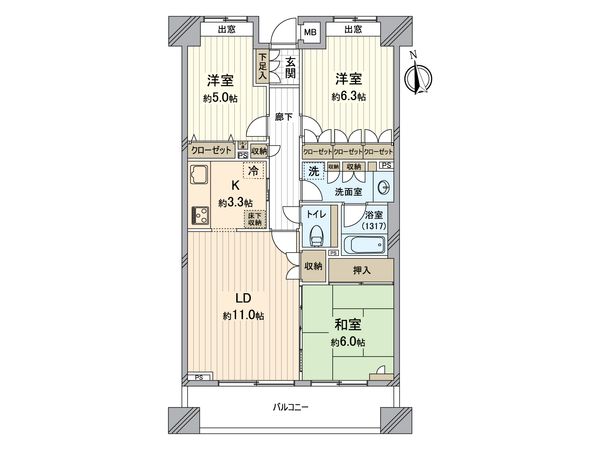 夏島パークハウス 間取図(平面図)