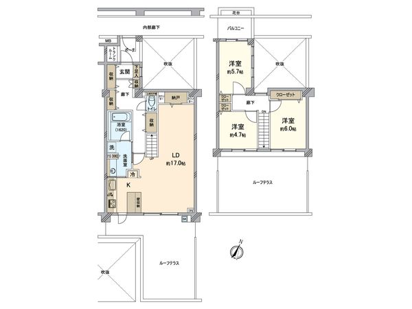 コスモ富岡ロイヤルフォルム 間取図(平面図) コスモ富岡ロイヤルフォルム 間取図(平面図)