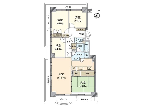 パークシティ金沢八景 F棟 間取図(平面図)