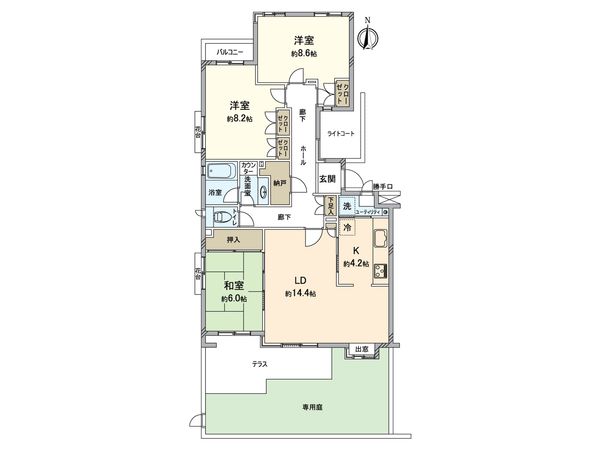 金沢文庫パークタウン・フォーレスト E棟 間取図(平面図) 金沢文庫パークタウン・フォーレスト E棟 間取図(平面図)