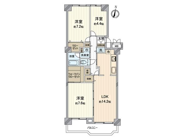 メゾン横浜能見台 A棟 間取図(平面図) メゾン横浜能見台 A棟 間取図(平面図)