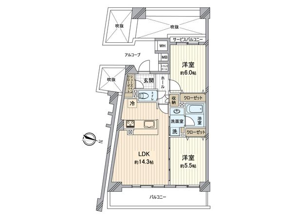 D’レスティア金沢八景アクオ 間取図(平面図) D’レスティア金沢八景アクオ 間取図(平面図)