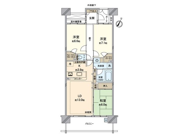 コスモシティ能見台 7番館 間取図(平面図) コスモシティ能見台 7番館 間取図(平面図)
